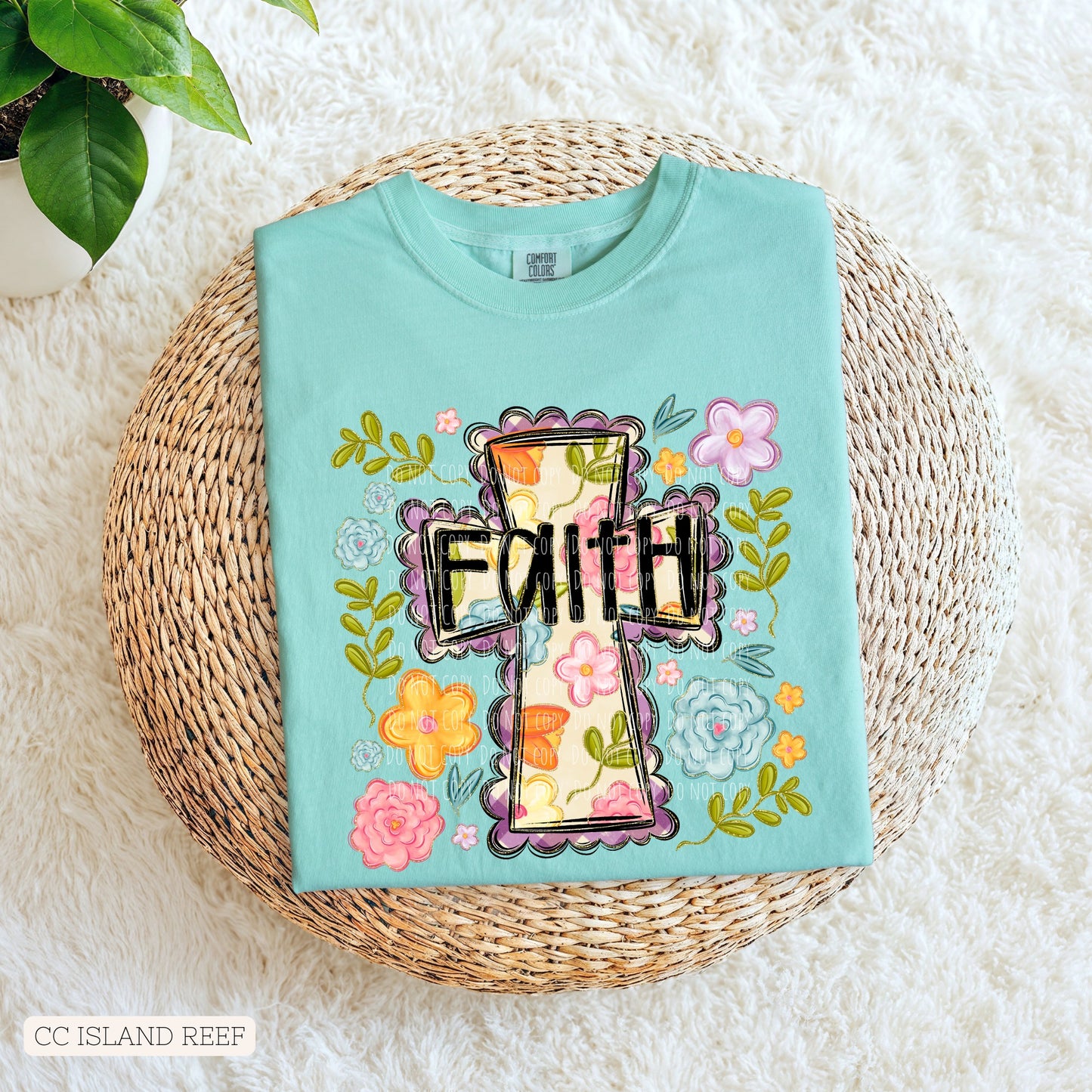 Floral Faith Cross