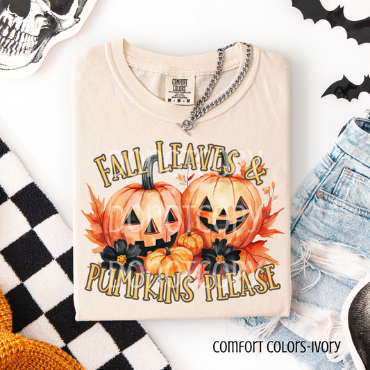 Fall Leaves and Pumpkins Please