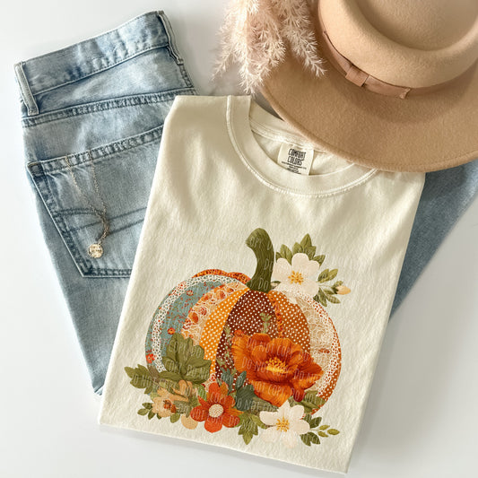 Floral Fall Pumpkin