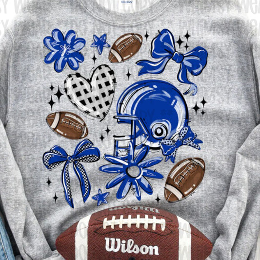 Play Ball Football Collage (Customizable Colors)
