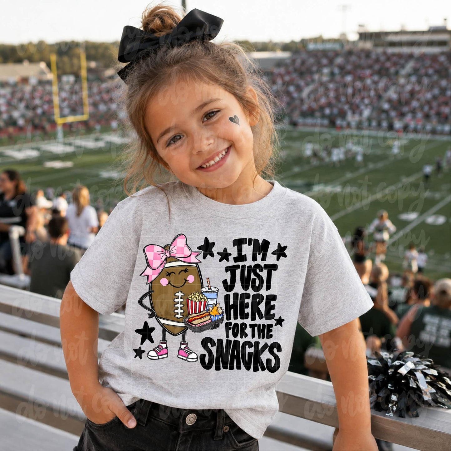 Football Here For The Snacks Girl