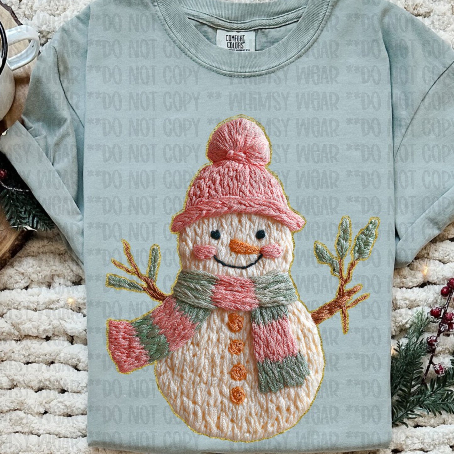 French Knot Snowman