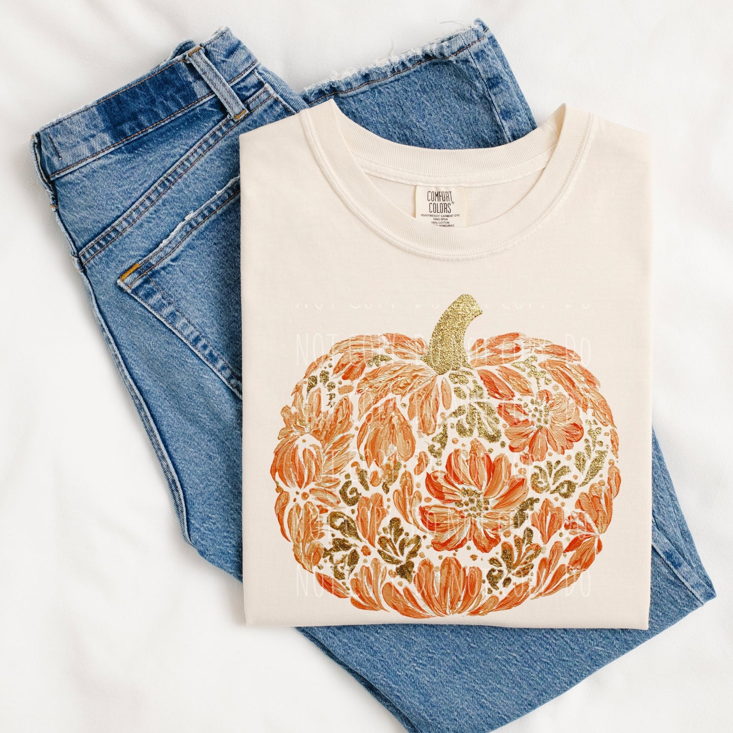 Gold Floral Pumpkin