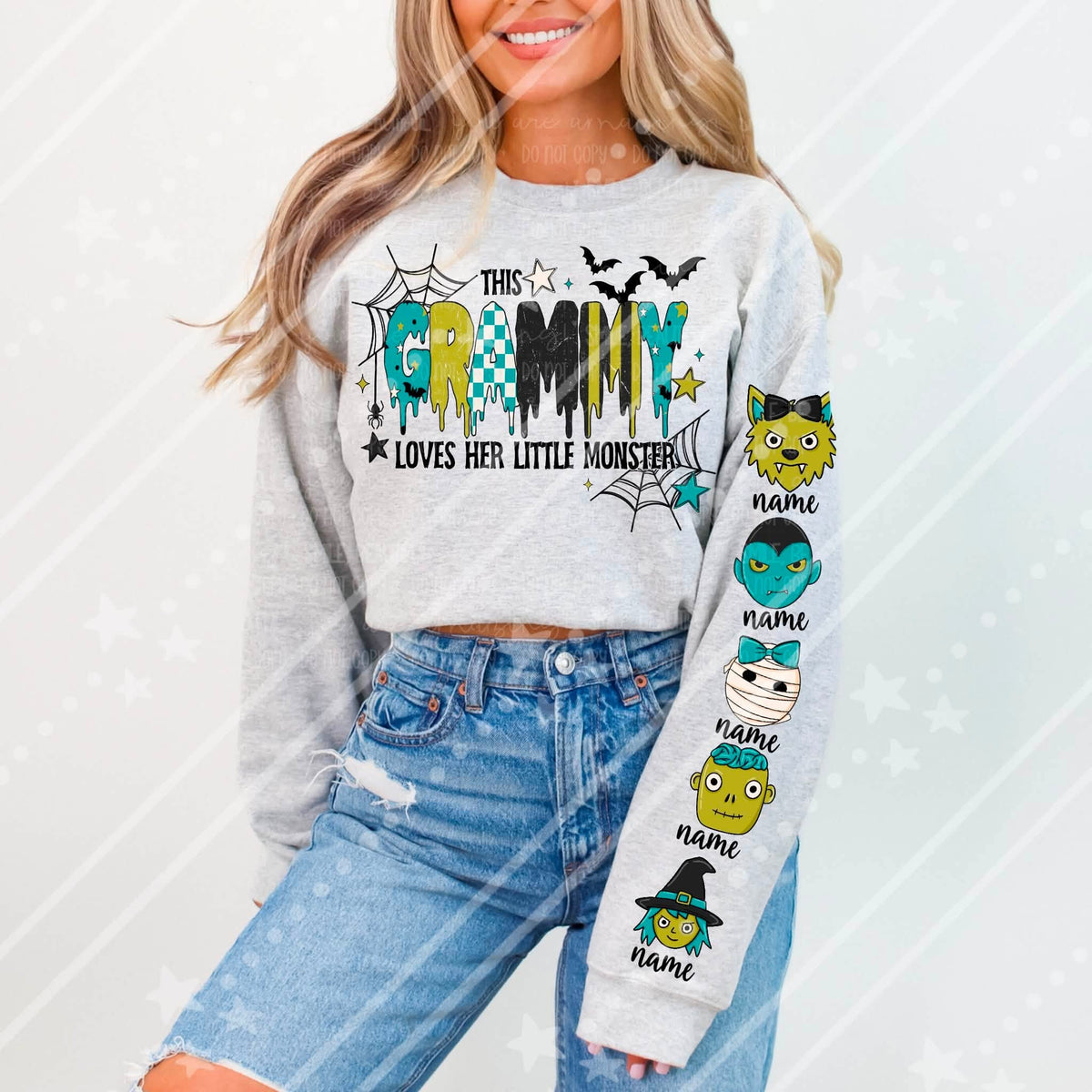 Custom Monster Family Shirt with Sleeve