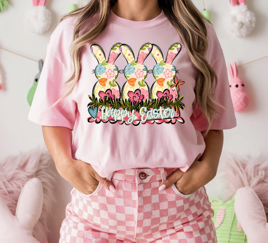 Happy Easter Rabbit Trio