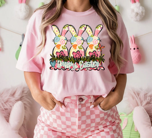 Happy Easter Rabbit Trio