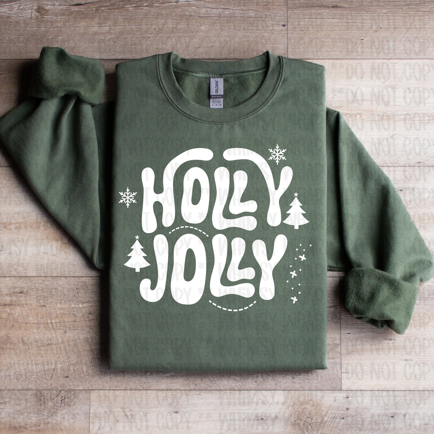 Holly Jolly White Letters