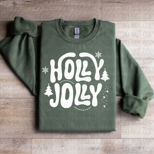 Holly Jolly White Letters