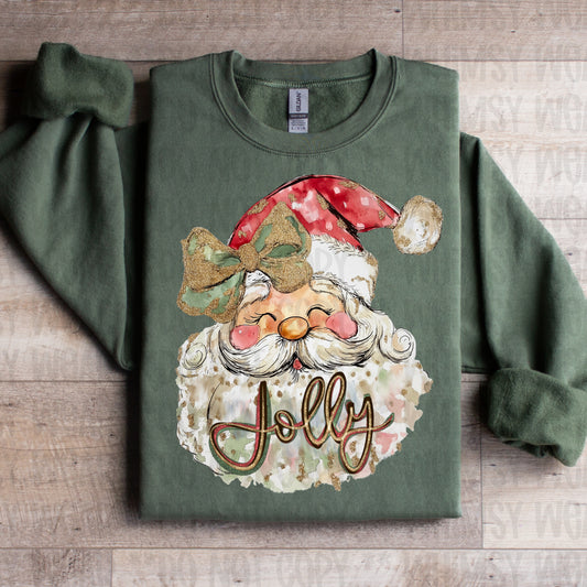 Jolly Watercolor Santa