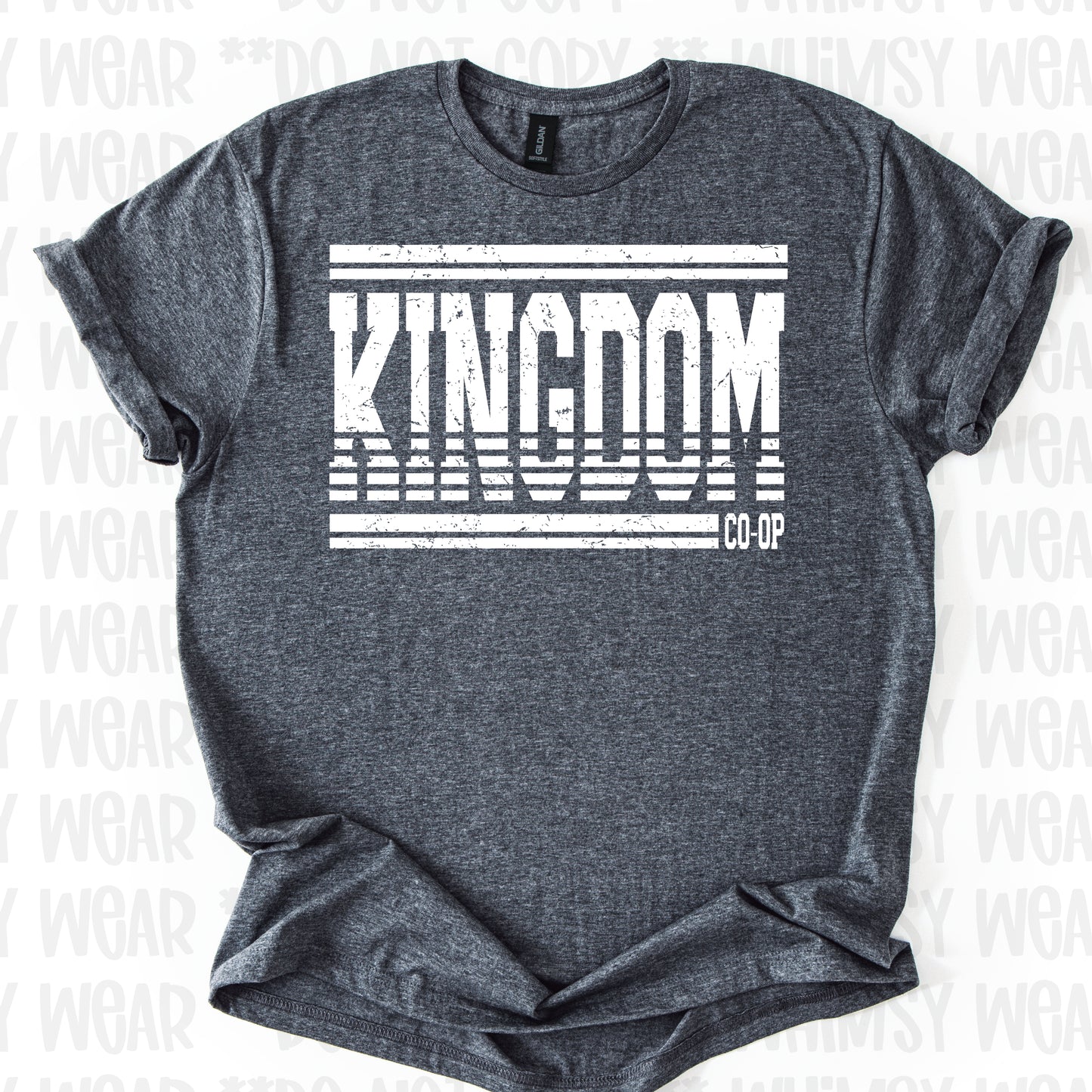 Kingdom Distressed White Font