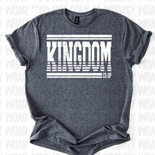 Kingdom Distressed White Font