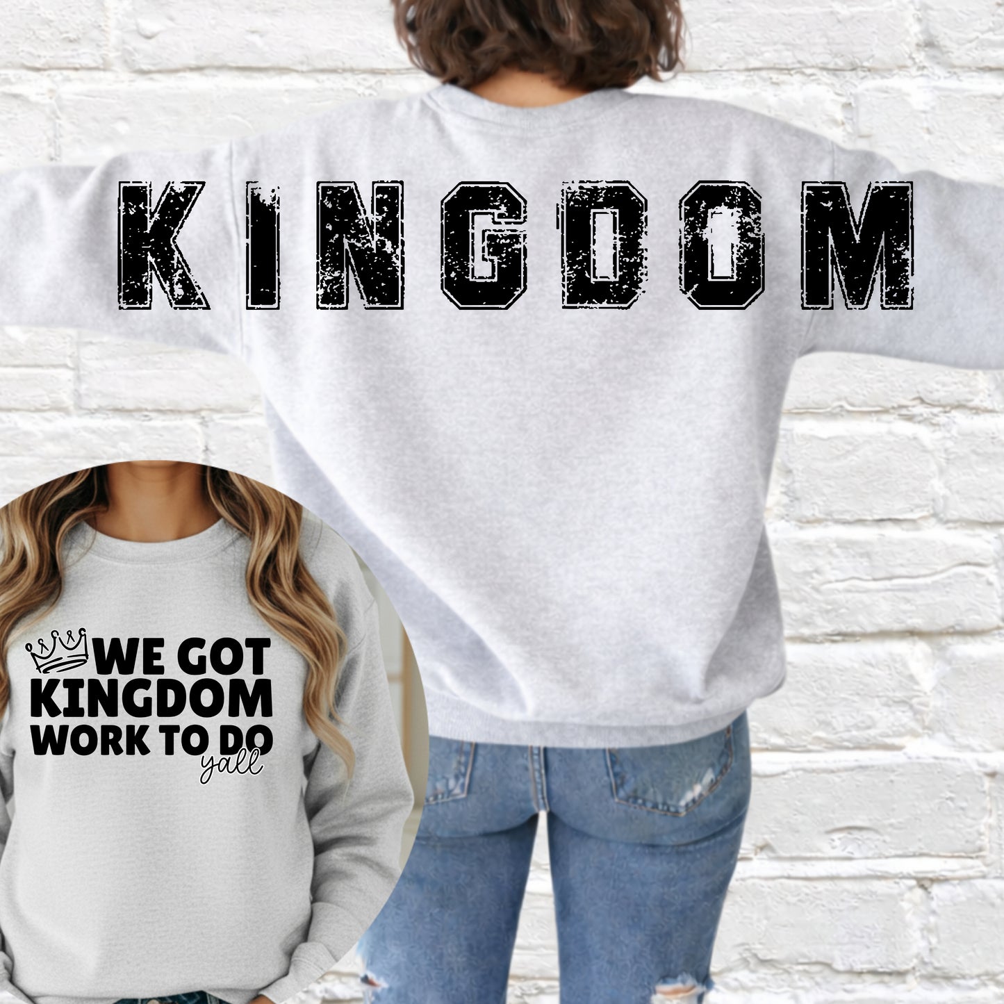 Kingdom Long Back Sweatshirt Design (Read ALL directions)