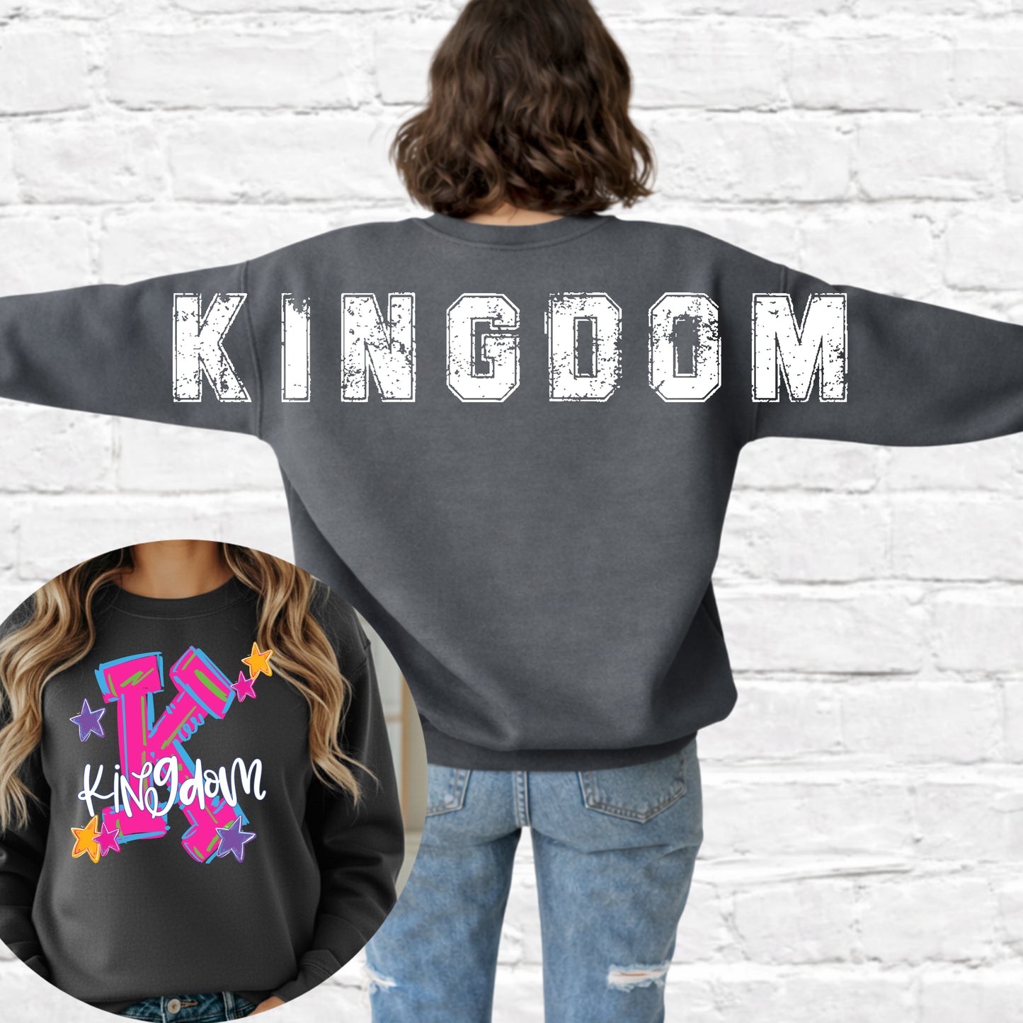 Kingdom Long Back Sweatshirt Design (Read ALL directions)