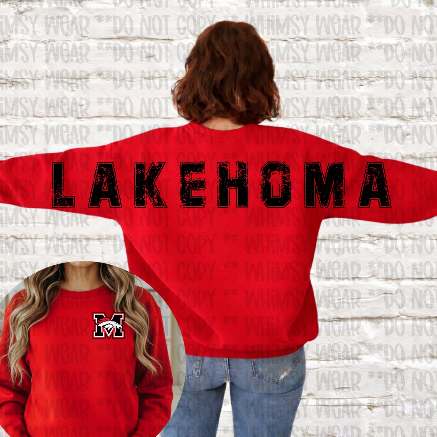 Customizable Long Back Font School or Mascot with front design