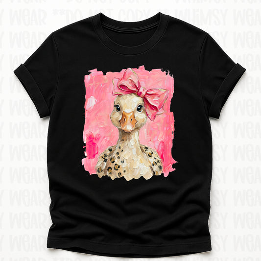 Leopard and Pink Goose