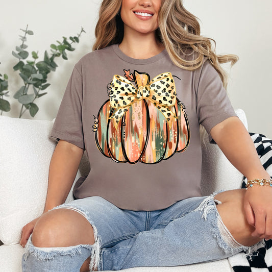Leopard Bow Pumpkin