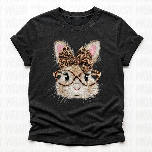 Leopard Bunny with Glasses