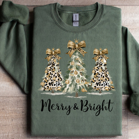 Merry and Bright Snow Trees