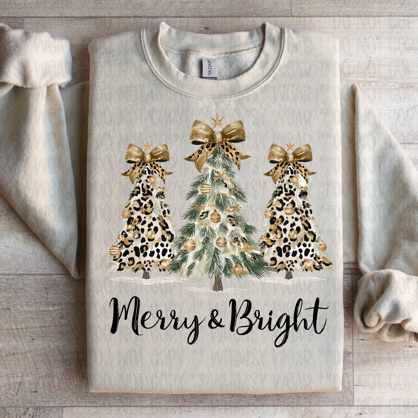 Merry and Bright Snow Trees