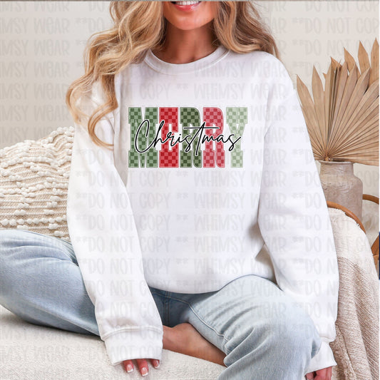 Merry Christmas Checkered