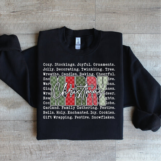 Merry Christmas Words White