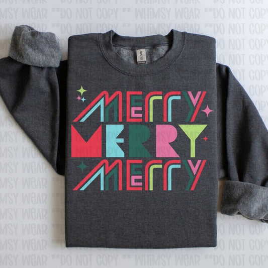 Merry Retro Stacked