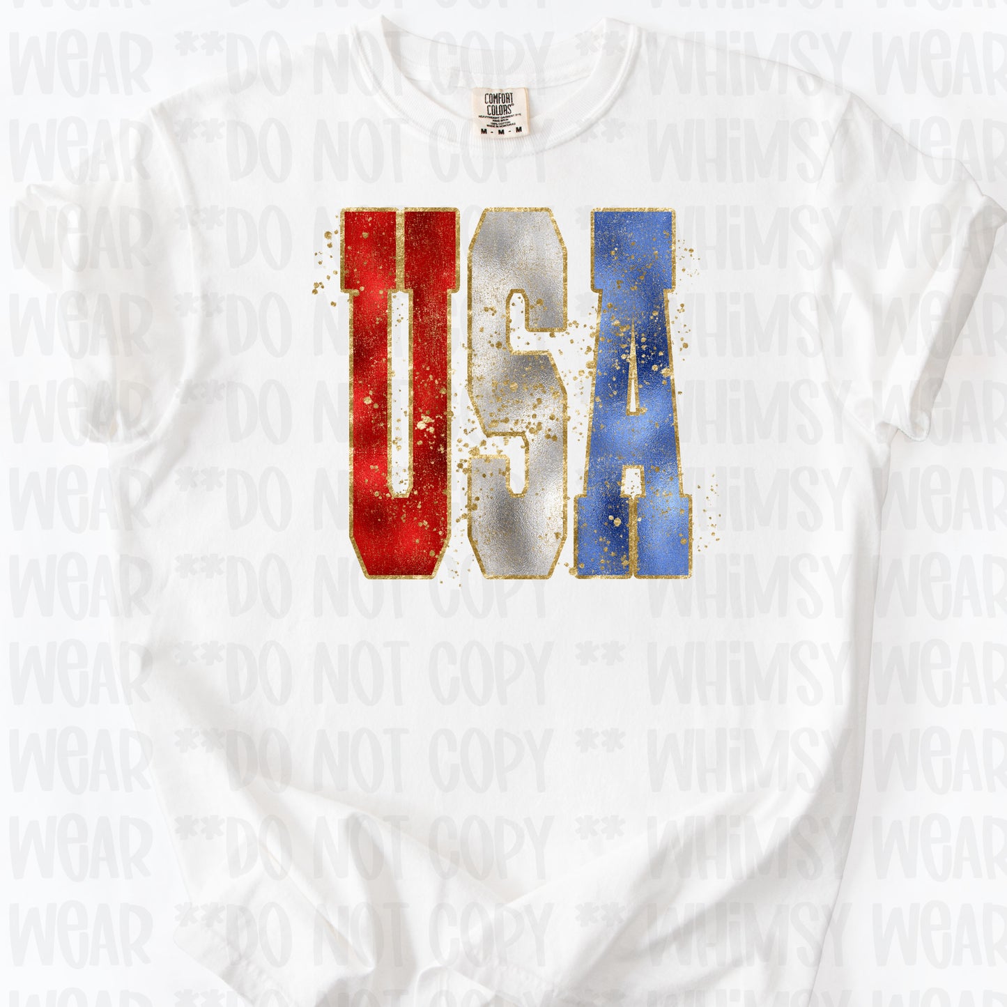 Metallic USA Splatter