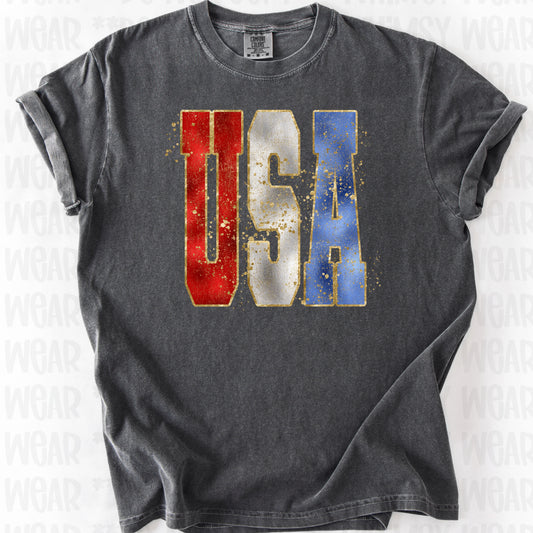 Metallic USA Splatter