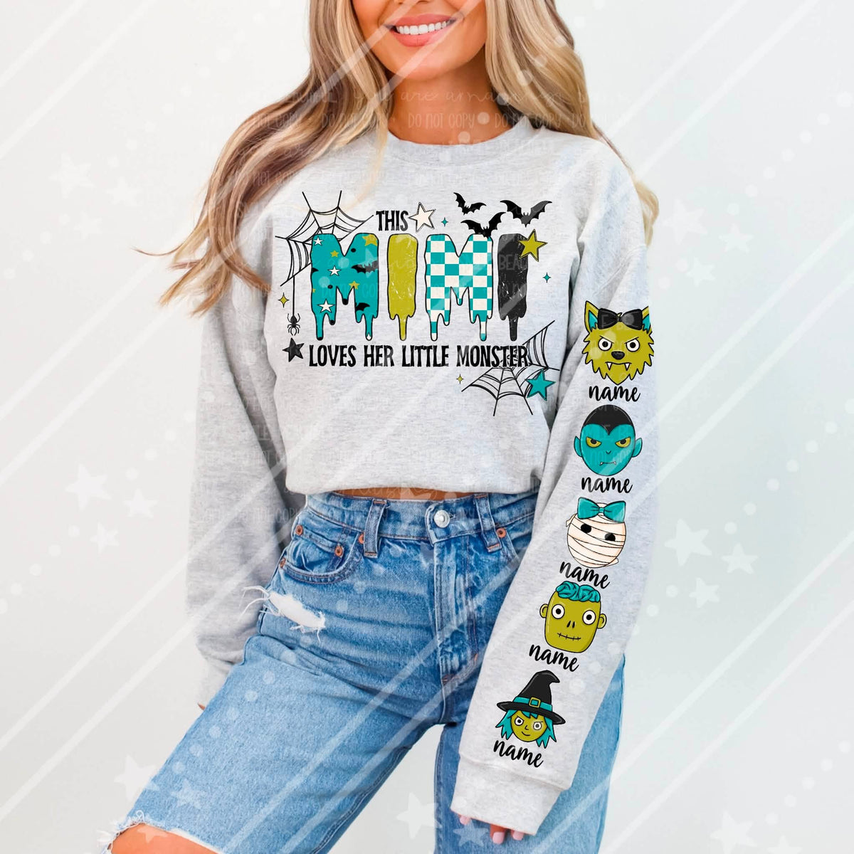 Custom Monster Family Shirt with Sleeve
