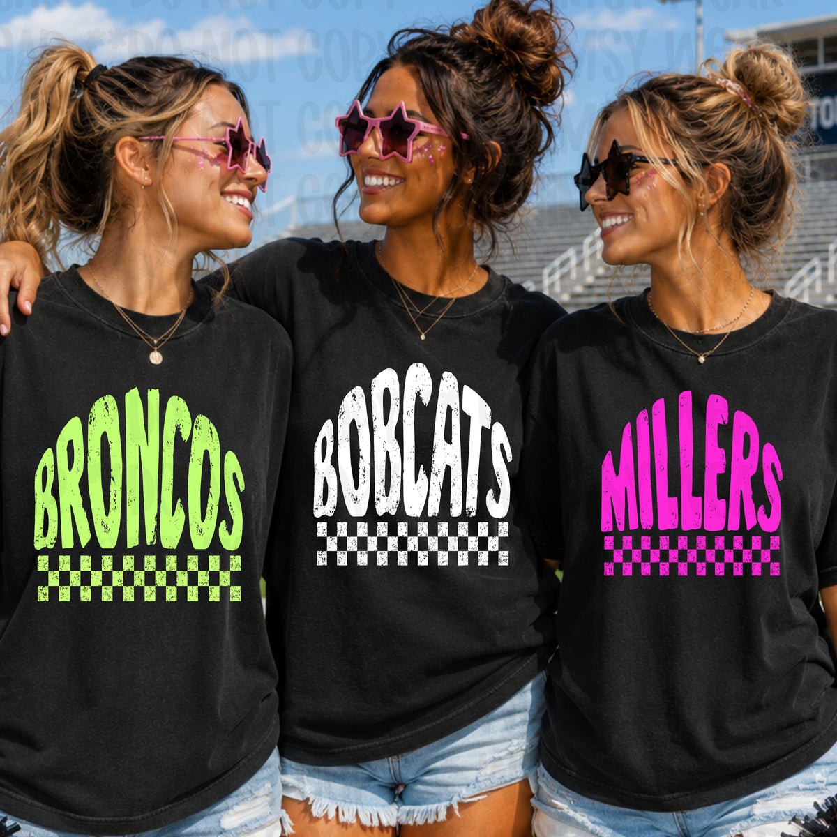 Arched Checkered Mascots (Customizable)