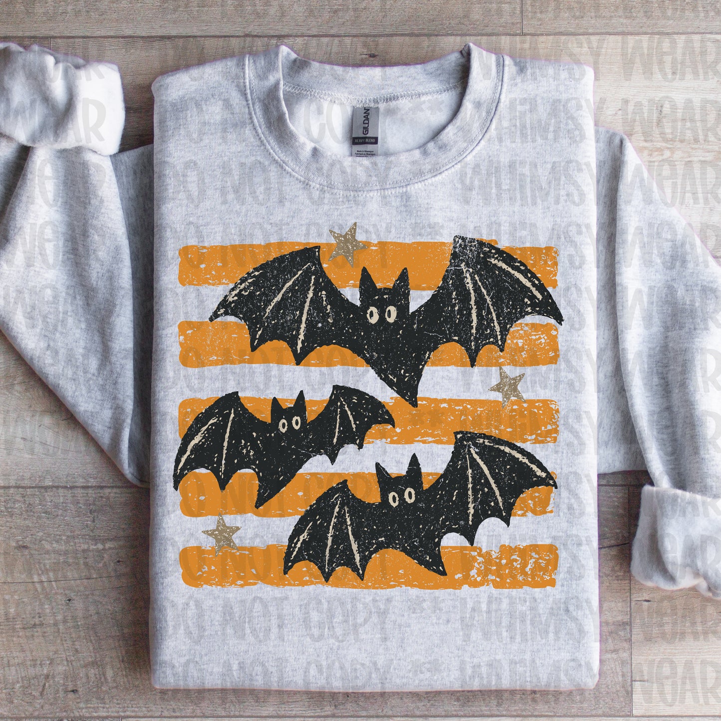 Halloween Bats (Orange Stripes)