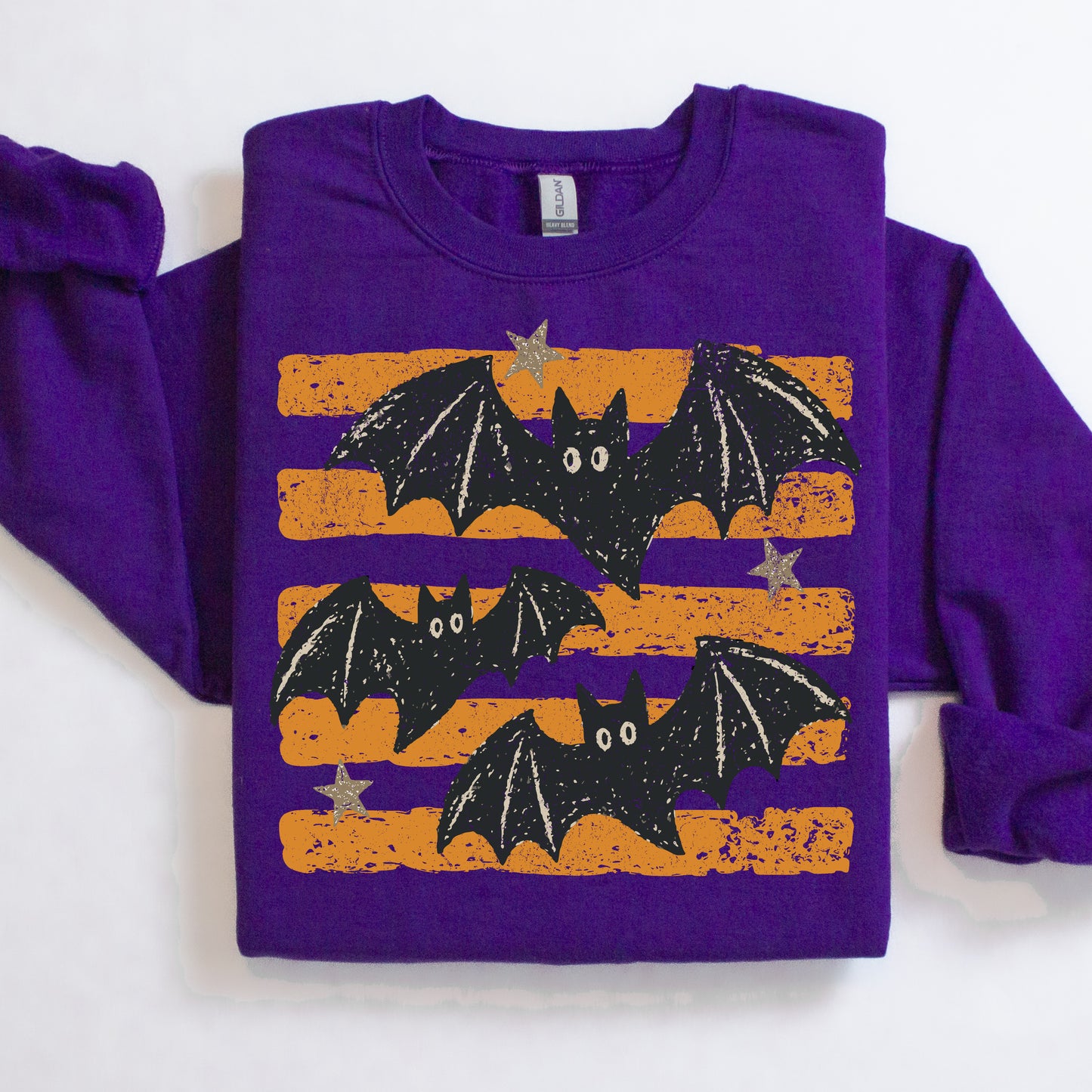 Halloween Bats (Orange Stripes)