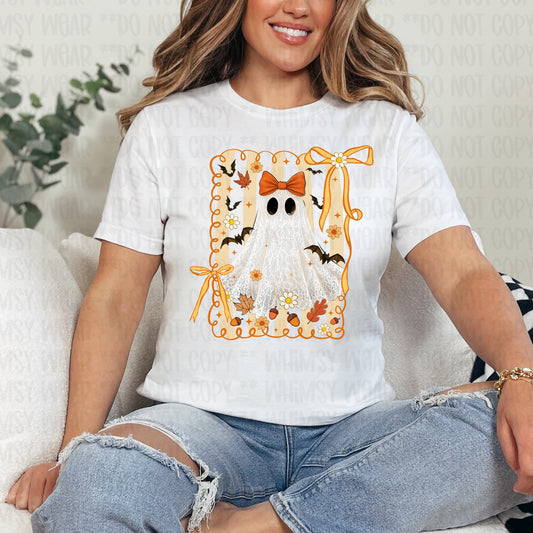 Orange Stripe Ribbon Ghost