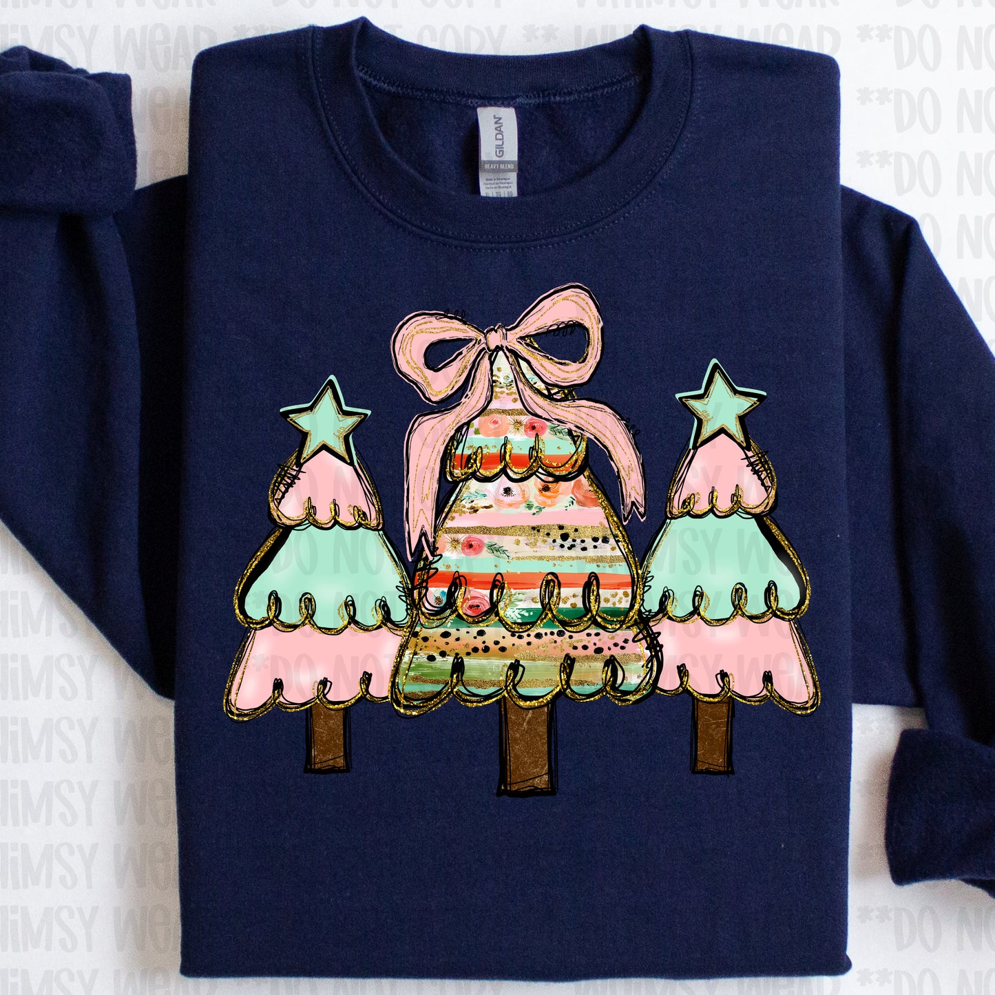 Pastel Tree Trio