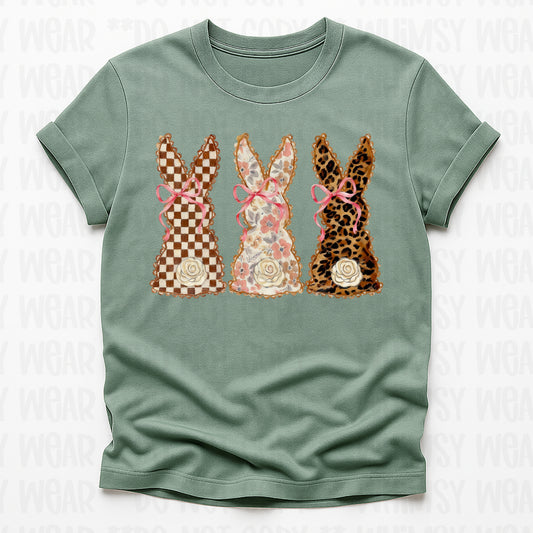 Patterned Bunny Trio