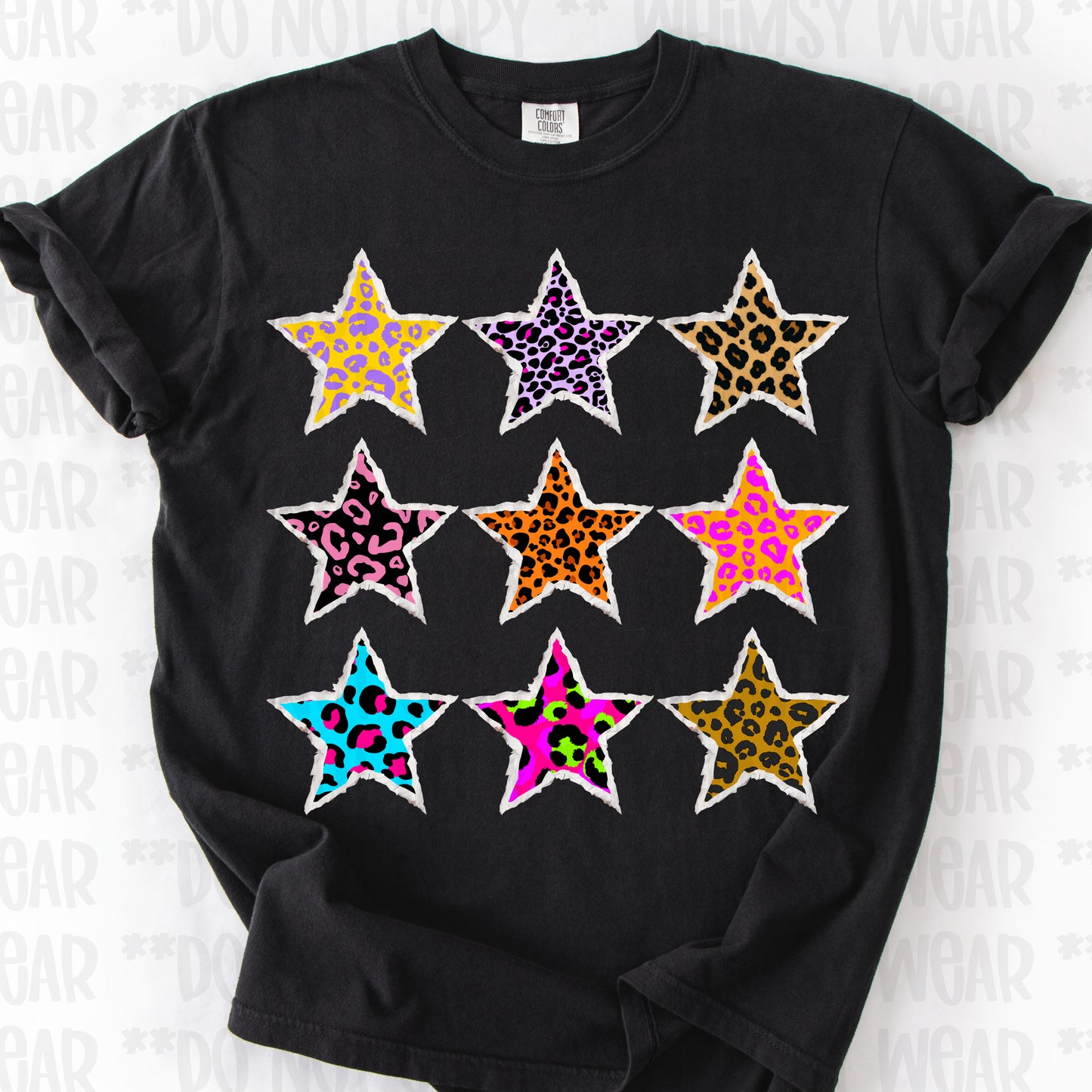 Neon Patterned Stars