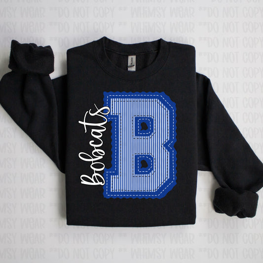 Seersucker Monogram with Mascot (Customizable)