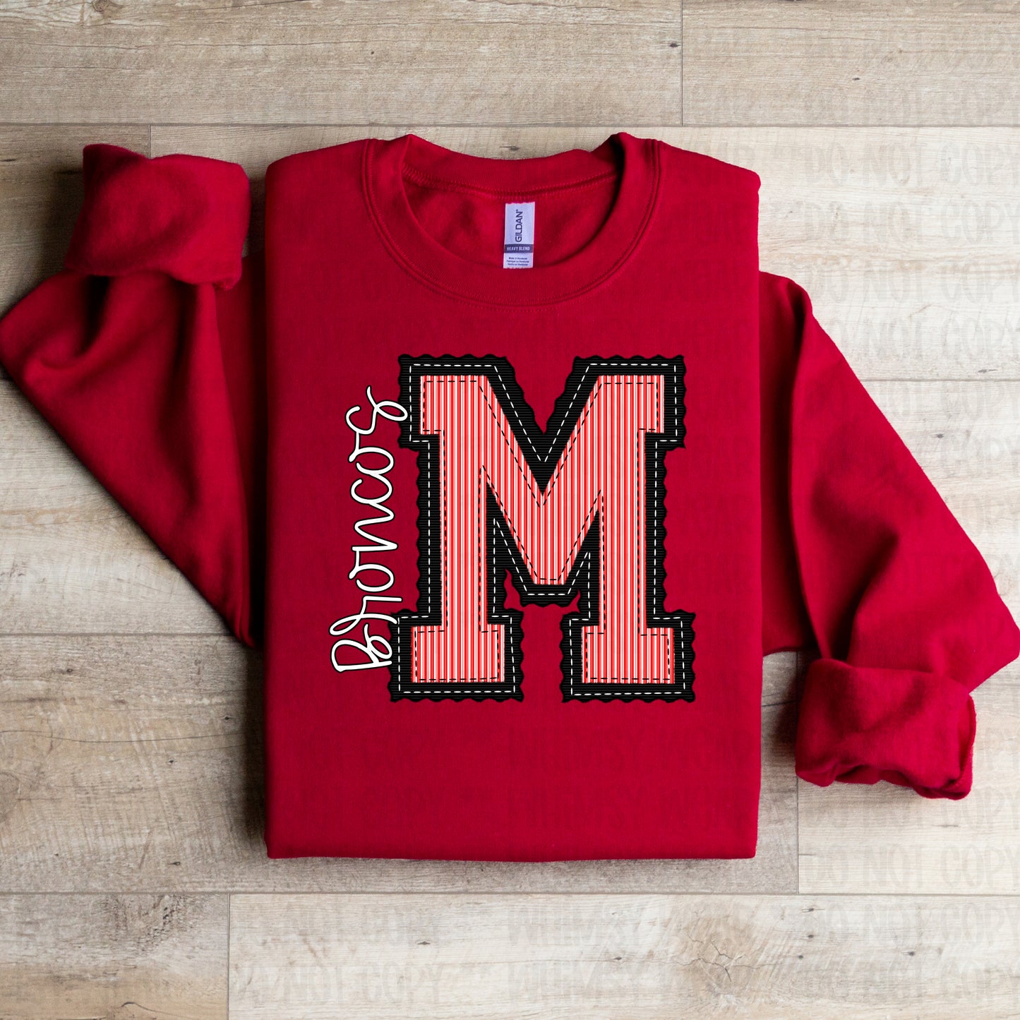 Seersucker Monogram with Mascot (Customizable)