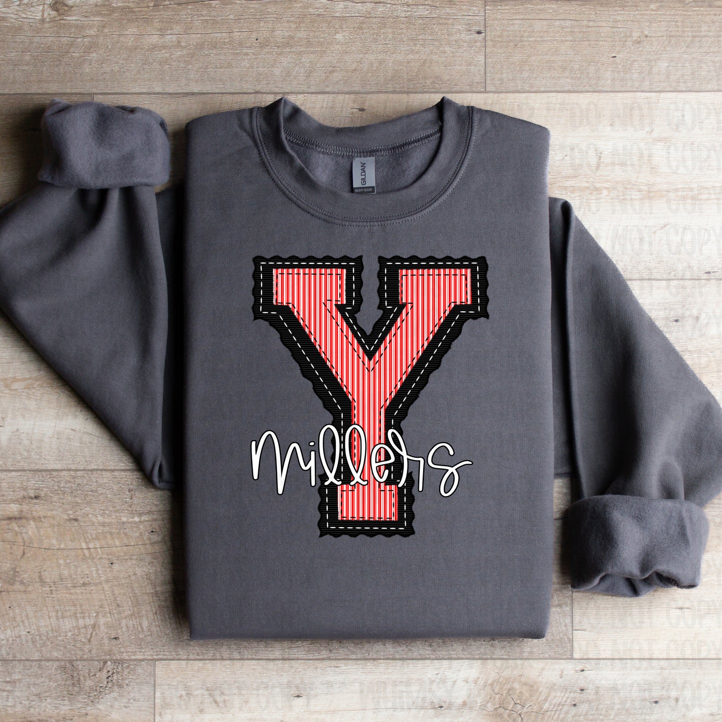 Seersucker Monogram with Mascot (Customizable)