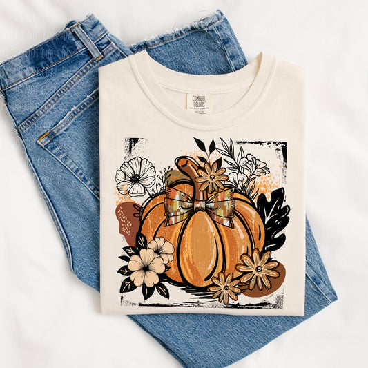 Distressed Pumpkin Scene