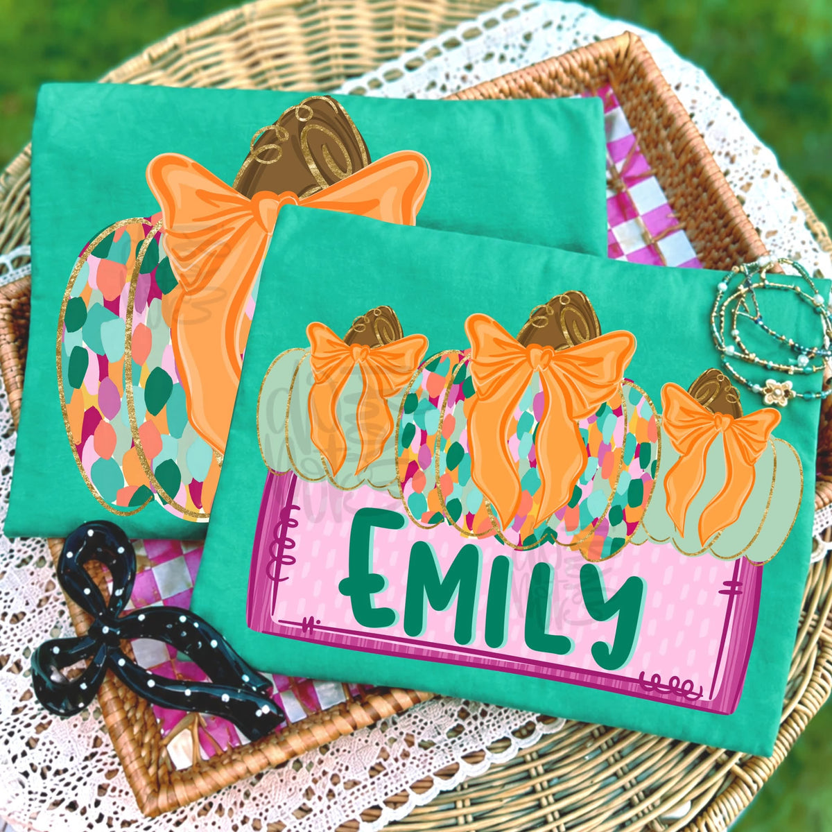 Watercolor Pumpkin Nameplate