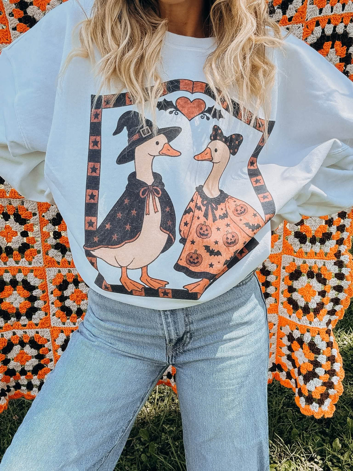 Quilted Halloween Geese