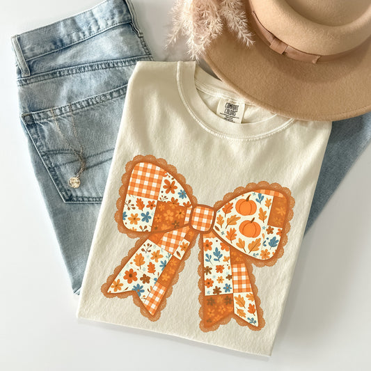 Quilted Bow Pumpkin