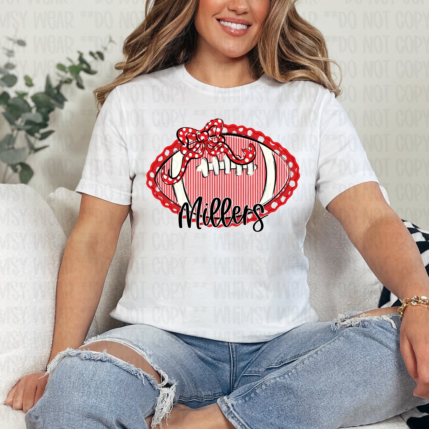 Seersucker Football (Customizable)