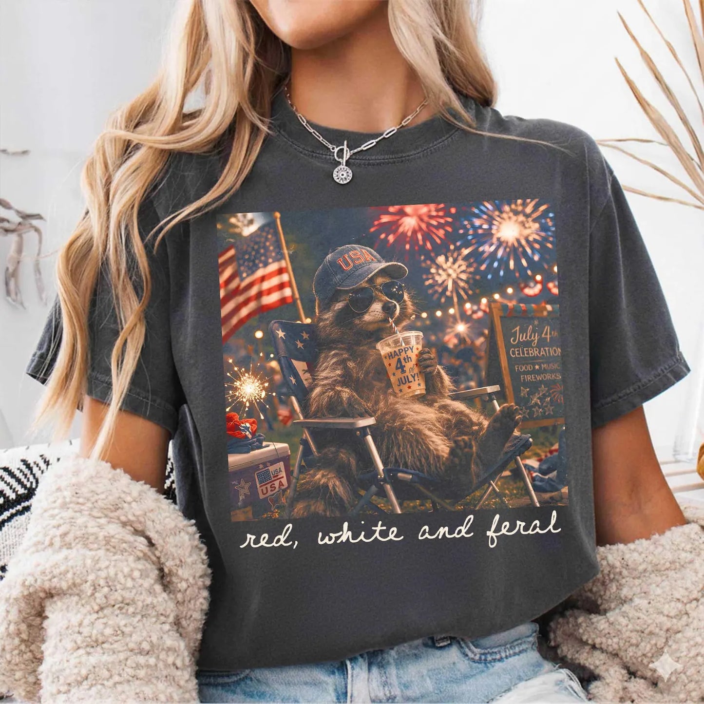 Red, White and Feral Racoon