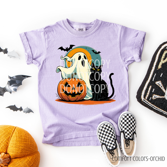 Retro Ghost and Cat