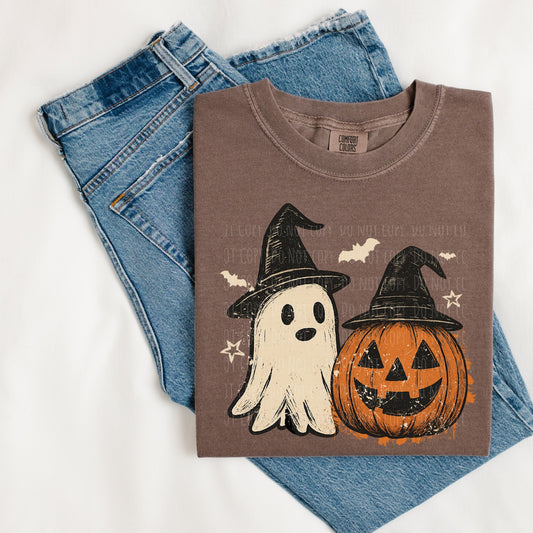Retro Ghost and Jack O Lantern