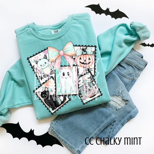 Retro Pastel Halloween Stamps