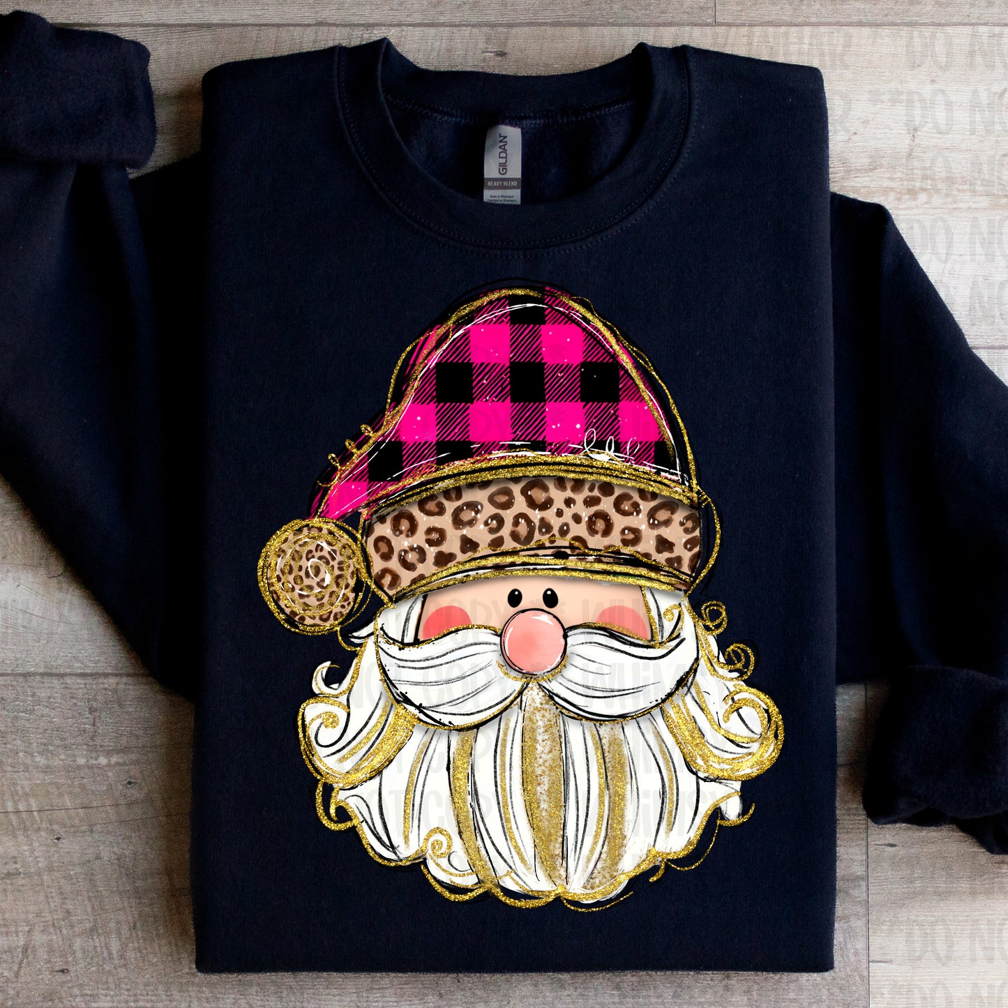 Santa Plaid Leopard Pink