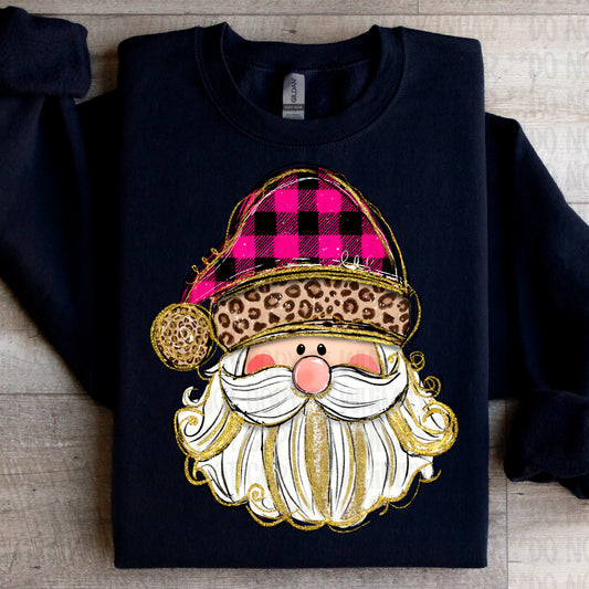 Santa Plaid Leopard Pink